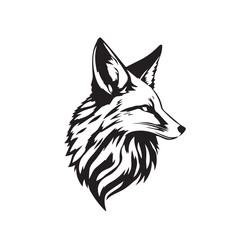 Fox head icon. Fox head silhouette. Fox head vector logo template concept illustration. Stylized fox logo.