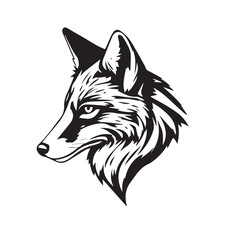 Fox head icon. Fox head silhouette. Fox head vector logo template concept illustration. Stylized fox logo.