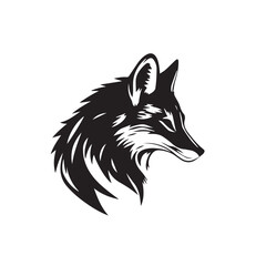 Fox head icon. Fox head silhouette. Fox head vector logo template concept illustration. Stylized fox logo.