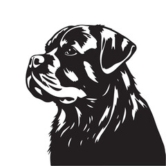 Dog silhouette on white background. Dog head icon. Dog logo. Dog Vector Design. 