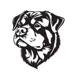 Dog silhouette on white background. Dog head icon. Dog logo. Dog Vector Design. 