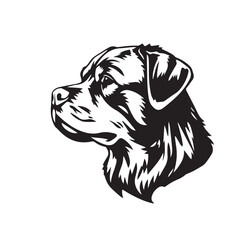 Dog silhouette on white background. Dog head icon. Dog logo. Dog Vector Design. 