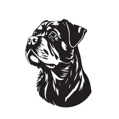 Dog silhouette on white background. Dog head icon. Dog logo. Dog Vector Design. 