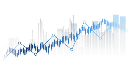 stock market investment trading graph growth.Trade business analytics graph and financial chart