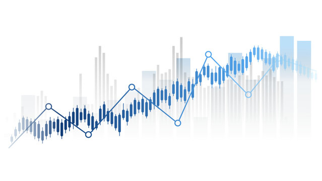 stock market investment trading graph growth.Trade business analytics graph and financial chart
