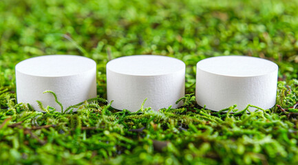 green grass on a white background