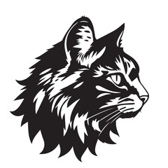 Cat head silhouette. Cat silhouette icon. Stylized Cat logo. Cat head icon.