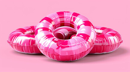 pink ribbon on white background