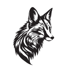 Fox head icon. Fox head silhouette. Fox head vector logo template concept illustration. Stylized fox logo.