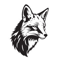 Obraz premium Fox head icon. Fox head silhouette. Fox head vector logo template concept illustration. Stylized fox logo.