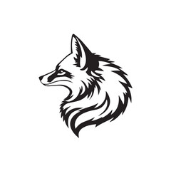 Obraz premium Fox head icon. Fox head silhouette. Fox head vector logo template concept illustration. Stylized fox logo.