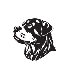 Dog silhouette on white background. Dog head icon. Dog logo. Dog Vector Design. 