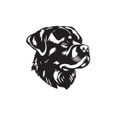 Dog silhouette on white background. Dog head icon. Dog logo. Dog Vector Design. 