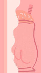 illustration milkshake
