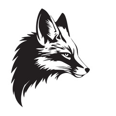 Fox head icon. Fox head silhouette. Fox head vector logo template concept illustration. Stylized fox logo.