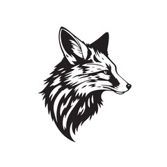 Fox head icon. Fox head silhouette. Fox head vector logo template concept illustration. Stylized fox logo.