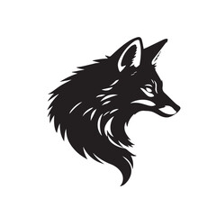 Fox head icon. Fox head silhouette. Fox head vector logo template concept illustration. Stylized fox logo.