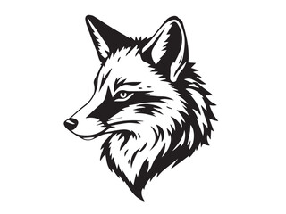 Fox head icon. Fox head silhouette. Fox head vector logo template concept illustration. Stylized fox logo.