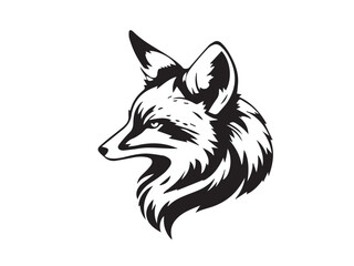 Fox head icon. Fox head silhouette. Fox head vector logo template concept illustration. Stylized fox logo.