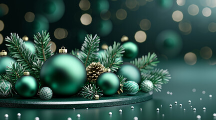 christmas background with balls