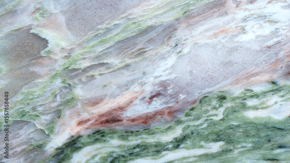 Poster rock with green and white stripes. rock is very large, abstract texture background for template page