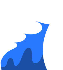 Summer Ocean Wave Flat Illustration Vector