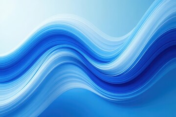 Fototapeta premium Abstract blue and white striped form, swirling motion , refreshing, cool