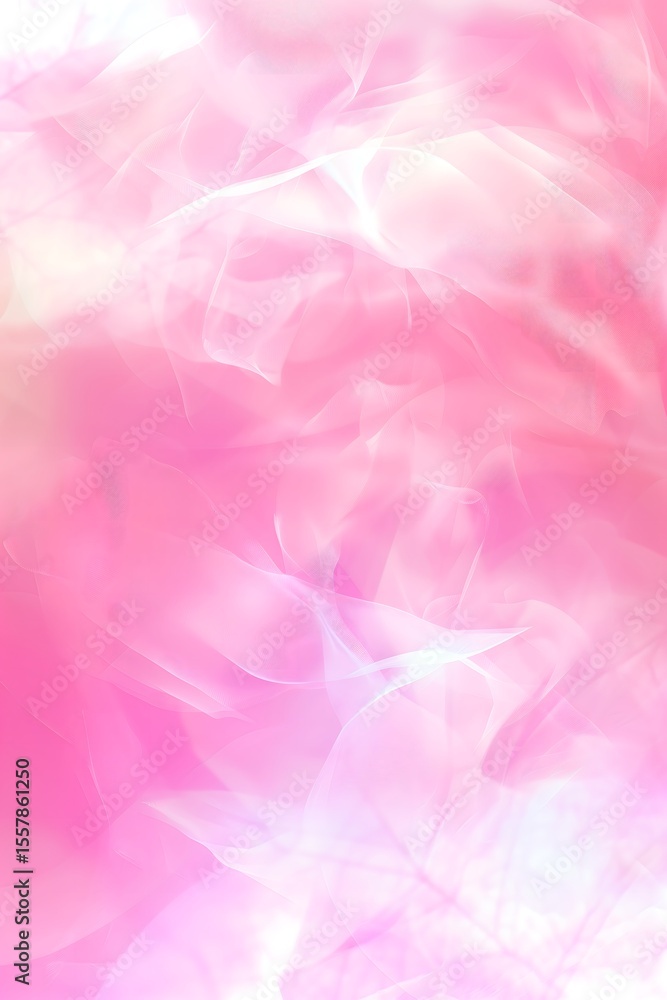 Poster delicate pink fabric flows like a dream, soft and ethereal, creating a dreamy, abstract background w
