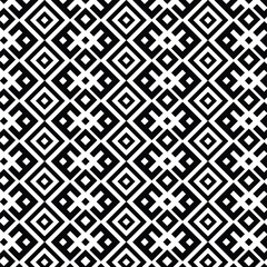 set of seamless geometric patterns, black and white geometric pattern, repeating motif, squares and diamond, smaller black and white segments, pixelated, design, overall effect, symmetrical