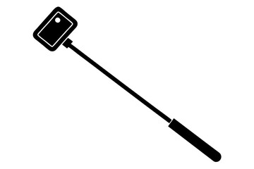 selfie stick detailed vector line art design