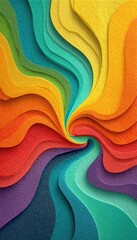 Vivid, layered, swirling colors form a vibrant, abstract composition