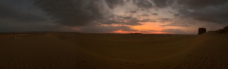 sunset in the desert
