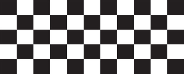 Fototapeta premium Black and white checkered pattern, Checkerboard seamless pattern. vectors