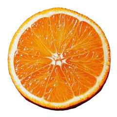 Orange slice illuminates vibrant colors against a dark background showcasing its juicy texture and freshness, A plain regular orange office pencil