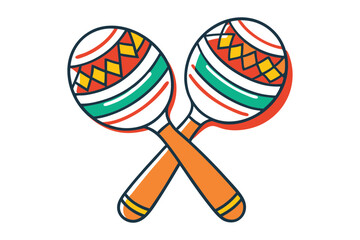 Festive Maracas Vector Art for Mexican Party Decor