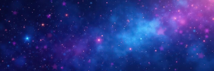 Fototapeta premium Scattered stars against a gradient background of blues and purples , starry, nebulae, night