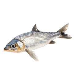 Obraz premium Fresh mullet fish displayed on Transparent background highlighting its natural features and texture, Pilengas fishisolated on PNG background Fresh fish object for design Mullet fish