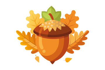 Rustic Acorn Graphic for Thanksgiving Decorations and Crafts