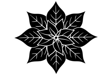 Minimal Poinsettia for Elegant Winter Illustrations