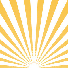 Half Sun Rays retro background, yellow colored sunburst stylish. Shine Summer pattern Eps10. Vector starburst illustration