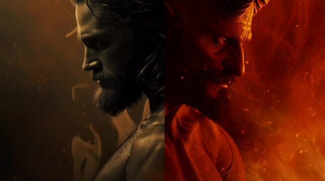 Jesus Christ vs Satan lucifer the devil	
