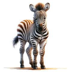Zebra Calf's Curious Gaze: A striking zebra calf with its iconic stripes stands, capturing the viewer's eye with its innocence, bringing a touch of the African savannah.