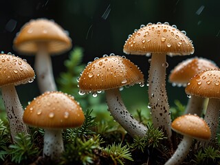 mushrooms in the forest