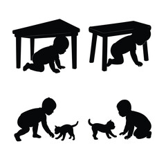 Silhouette Baby vector bundle collection