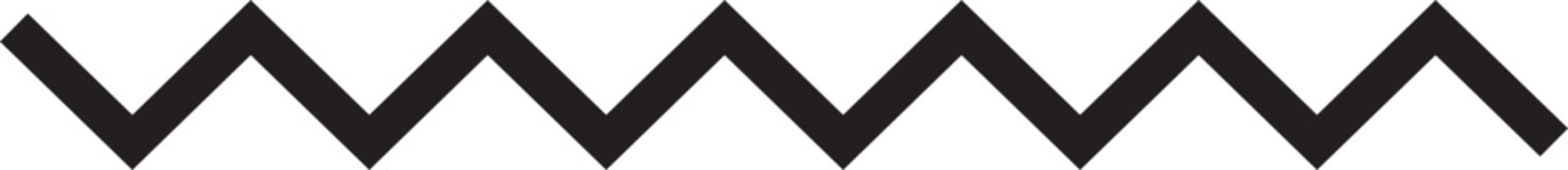 Seven evenly spaced pointed tops form a jagged zigzag line with clear triangular structure. © drik