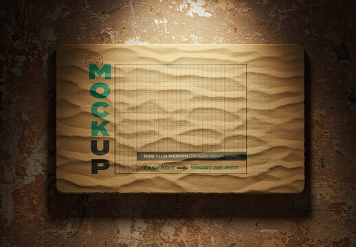 Block of Sand Horizontal Poster Image Mockup
