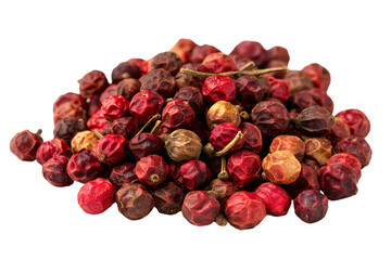 Fototapeta premium Peppercorns Red And Brown Spice Pile Close up