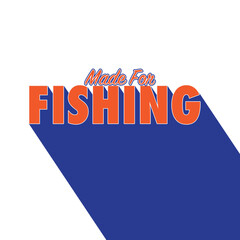 Fishing typography design graphic