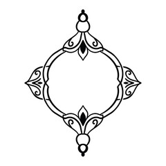 Ornamental frame design decorative element