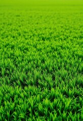 Obraz premium Striped green football field background, lush grass texture, soccer, scenic, spring
